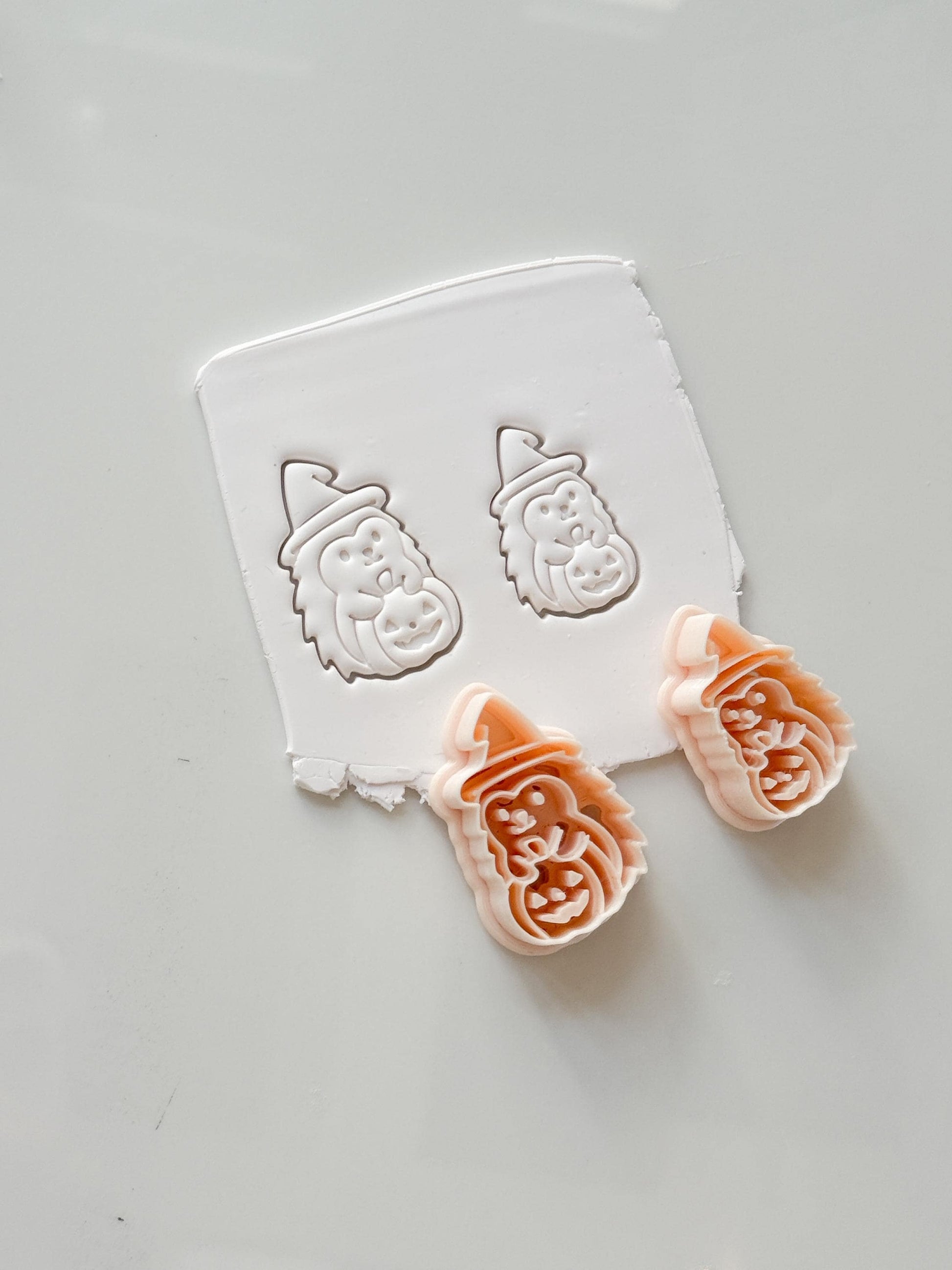 Witch Hedgehog Cutter: Pumpkin Halloween Character for Polymer Clay
