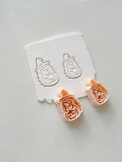 Witch Hedgehog Cutter: Pumpkin Halloween Character for Polymer Clay