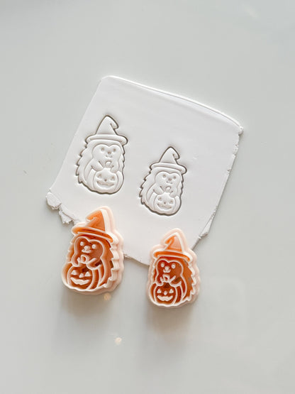 Witch Hedgehog Cutter: Pumpkin Halloween Character for Polymer Clay