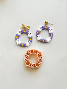 Cute Boo Wreath Cutter: Ghost Star Halloween Circle for Polymer Clay
