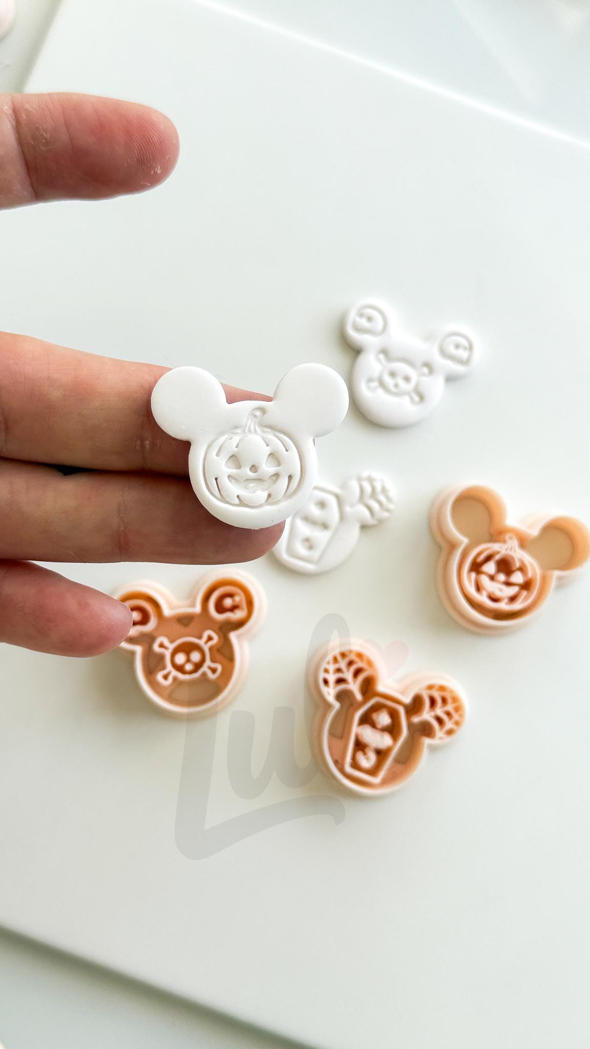 Halloween Mouse Set Cutter: Coffin, Pumpkin and Skull Shapes for Polymer Clay