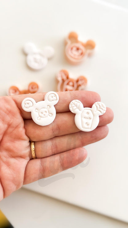 Halloween Mouse Set Cutter: Coffin, Pumpkin and Skull Shapes for Polymer Clay