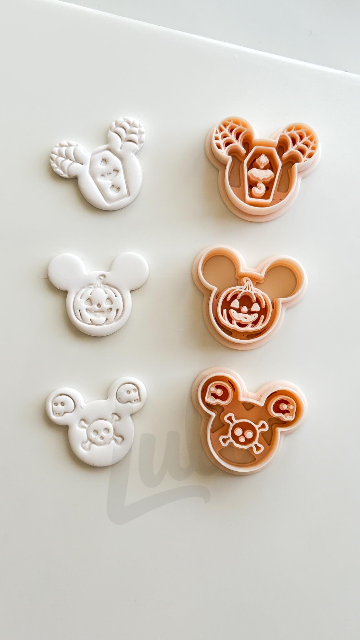 Halloween Mouse Set Cutter: Coffin, Pumpkin and Skull Shapes for Polymer Clay