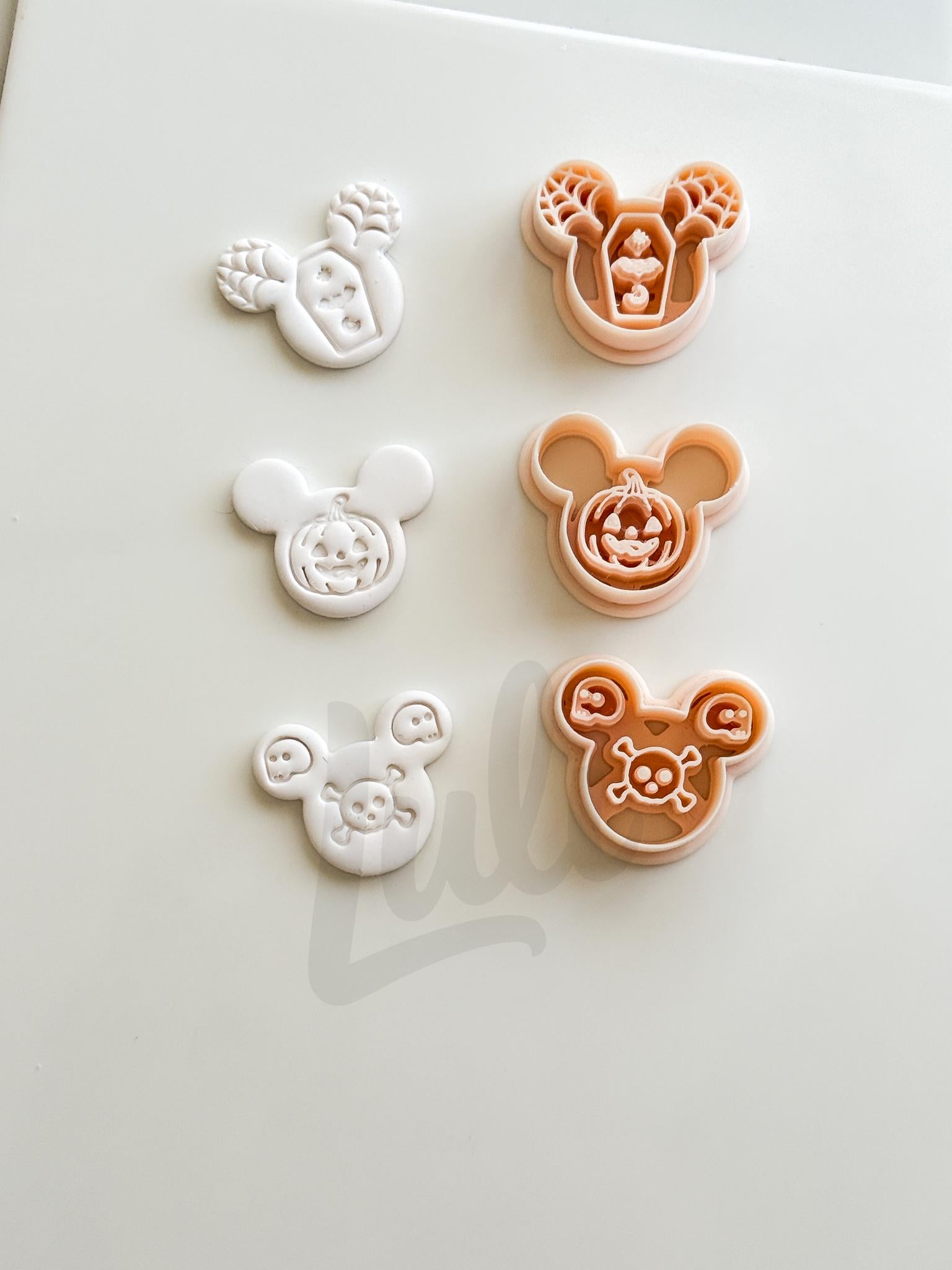 Halloween Mouse Set Cutter: Coffin, Pumpkin and Skull Shapes for Polymer Clay