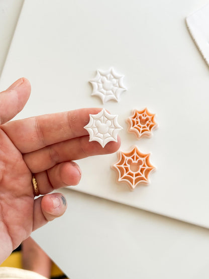 Mouse Web Cutter: Spider Web Halloween Shape for Polymer Clay