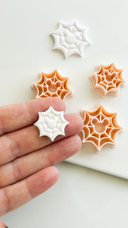 Mouse Web Cutter: Spider Web Halloween Shape for Polymer Clay
