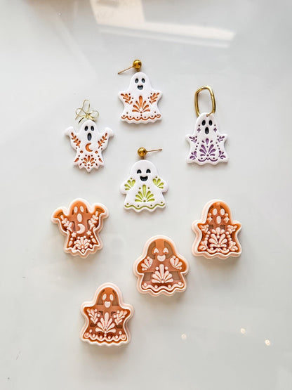 Haunted Folk Ghosts Cutters: Folk Art Spirit Shapes for Polymer Clay