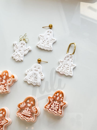 Haunted Folk Ghosts Cutters: Folk Art Spirit Shapes for Polymer Clay