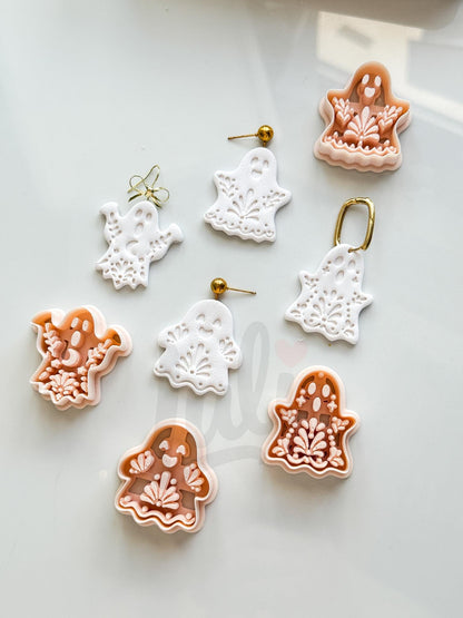 Haunted Folk Ghosts Cutters: Folk Art Spirit Shapes for Polymer Clay