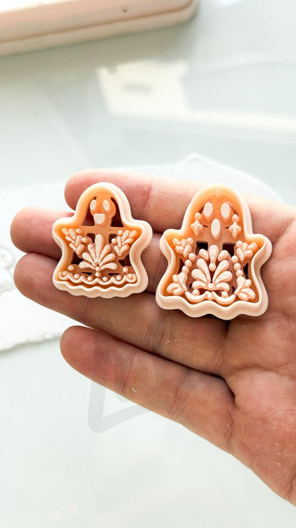 Haunted Folk Ghosts Cutters: Folk Art Spirit Shapes for Polymer Clay