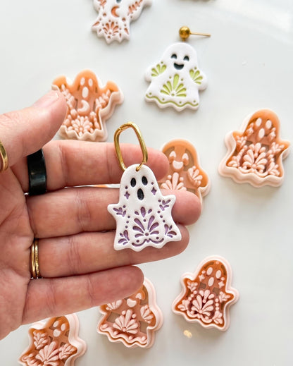 Haunted Folk Ghosts Cutters: Folk Art Spirit Shapes for Polymer Clay