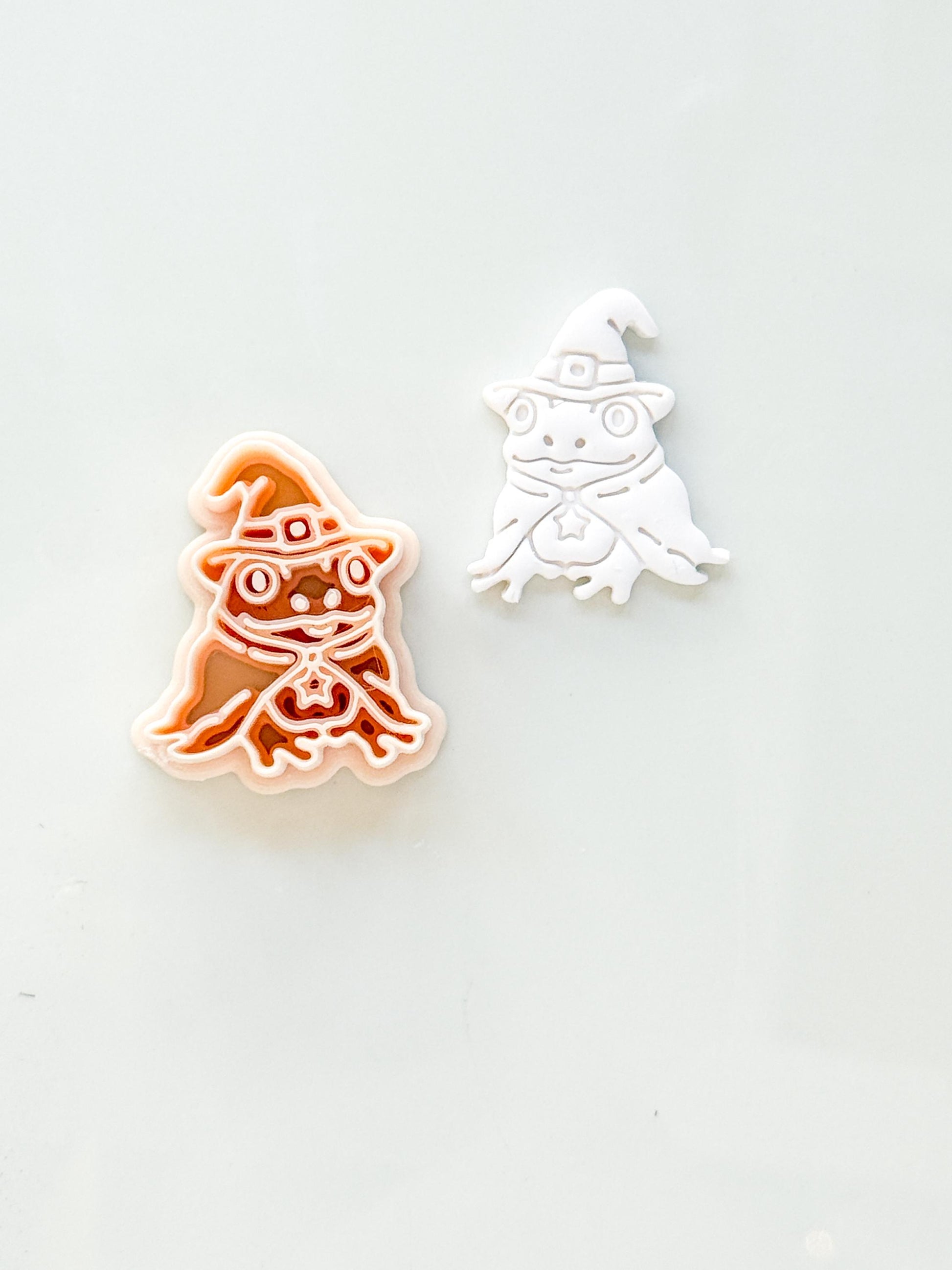 Witch Frog Cutter: Halloween Amphibian Character for Polymer Clay