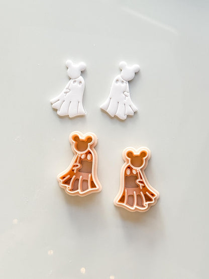 Mouse Balloon Ghost Cutter: Floating Halloween Character for Polymer Clay