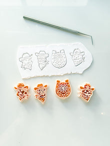 Western Halloween Cutter Set: Cowboy Spooky Designs for Polymer Clay