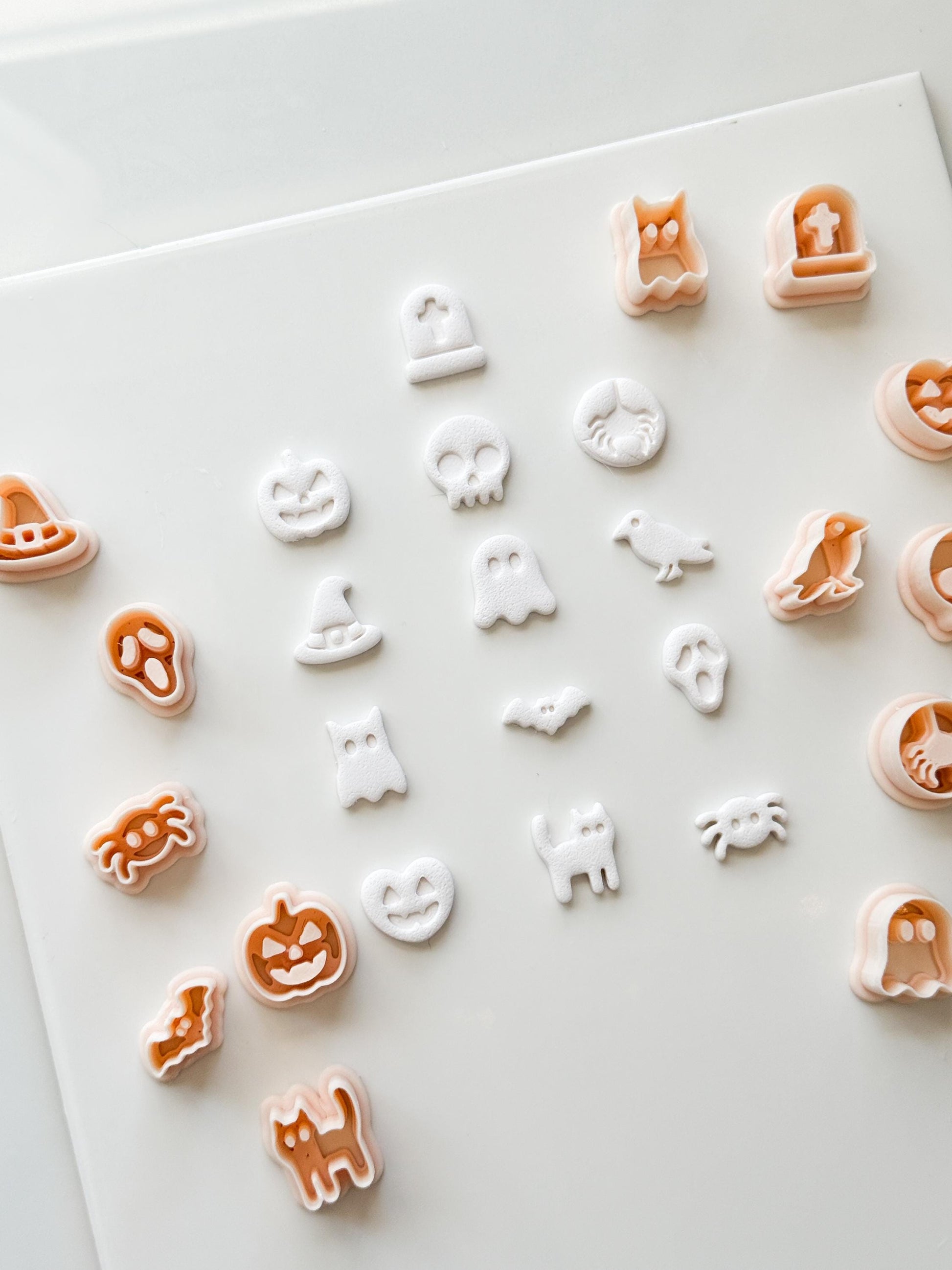 Halloween Stud Set Cutter: Spooky Mini Earring Shapes for Polymer Clay