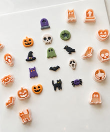 Halloween Stud Set Cutter: Spooky Mini Earring Shapes for Polymer Clay