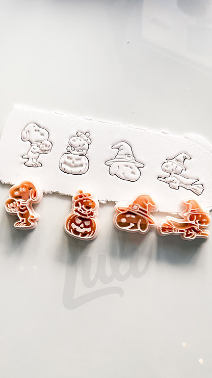 Charlie's Dog Cutter: Halloween Character Set for Polymer Clay