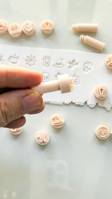 Halloween Stamp Set: Mini Spooky Motifs for Polymer Clay