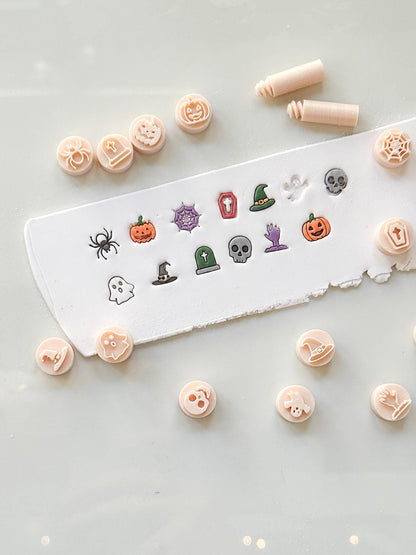 Halloween Stamp Set: Mini Spooky Motifs for Polymer Clay