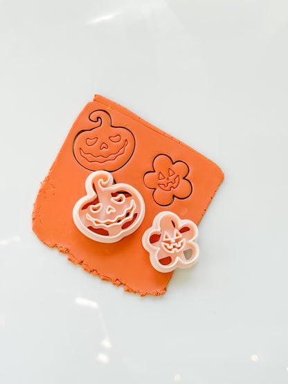 Haunted Harvest Set Cutter: Jack O'Lantern Dangle Shapes for Polymer Clay