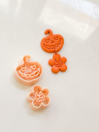 Haunted Harvest Set Cutter: Jack O'Lantern Dangle Shapes for Polymer Clay