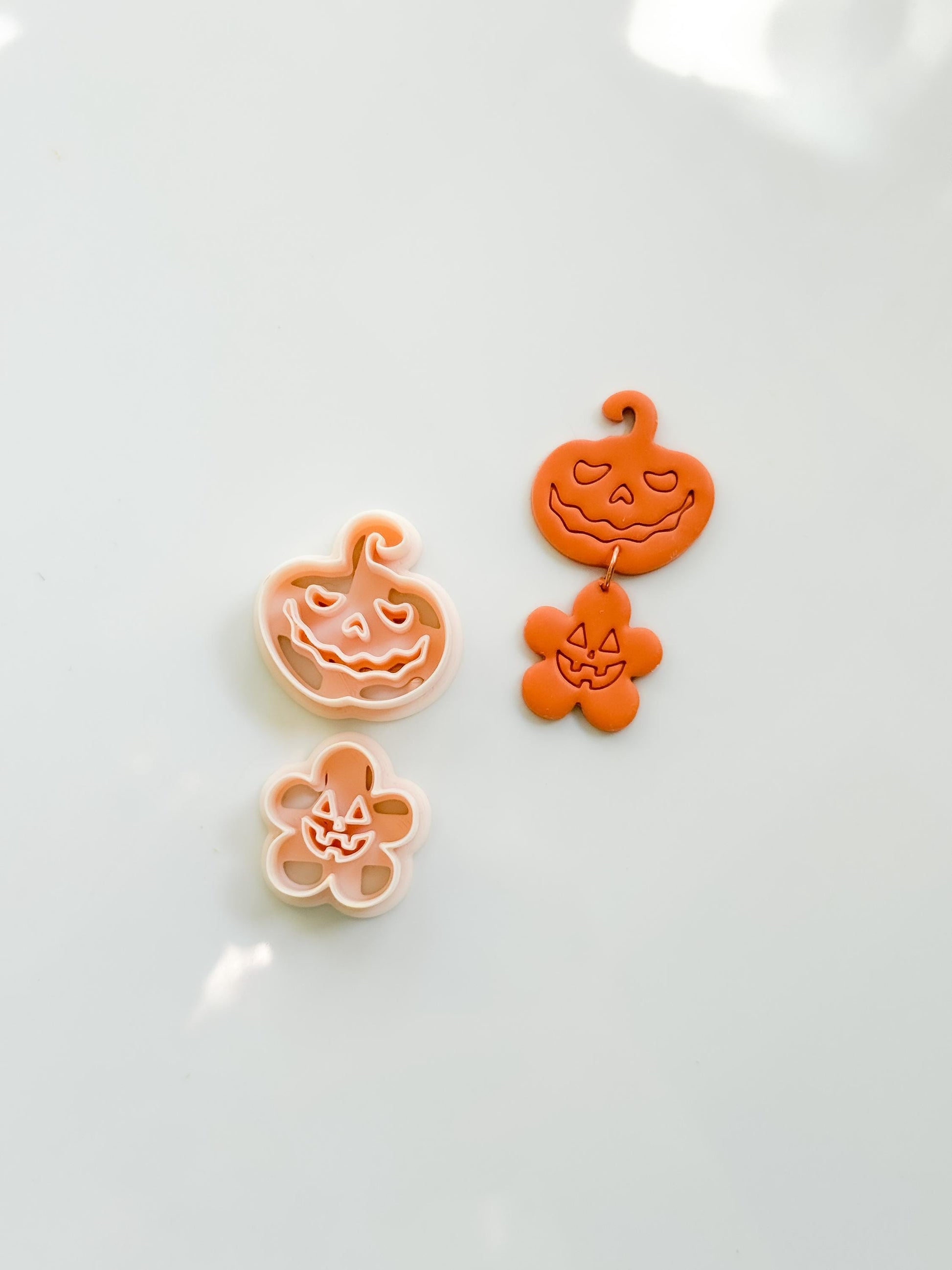 Haunted Harvest Set Cutter: Jack O'Lantern Dangle Shapes for Polymer Clay