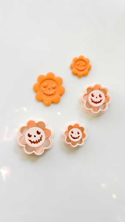 Jack-o-Daisy Cutter: Halloween Flower Shapes for Polymer Clay