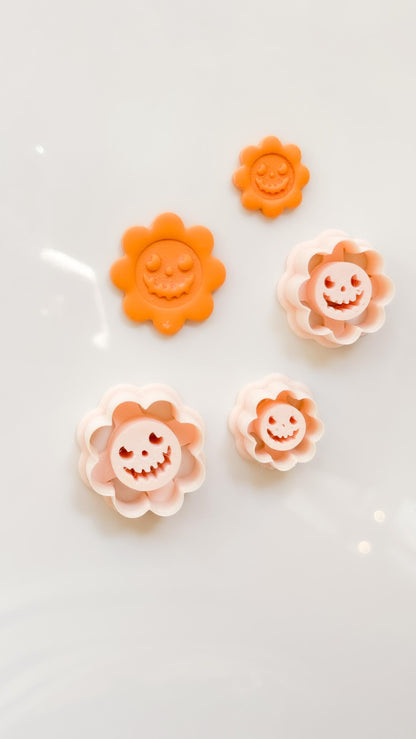 Jack-o-Daisy Cutter: Halloween Flower Shapes for Polymer Clay