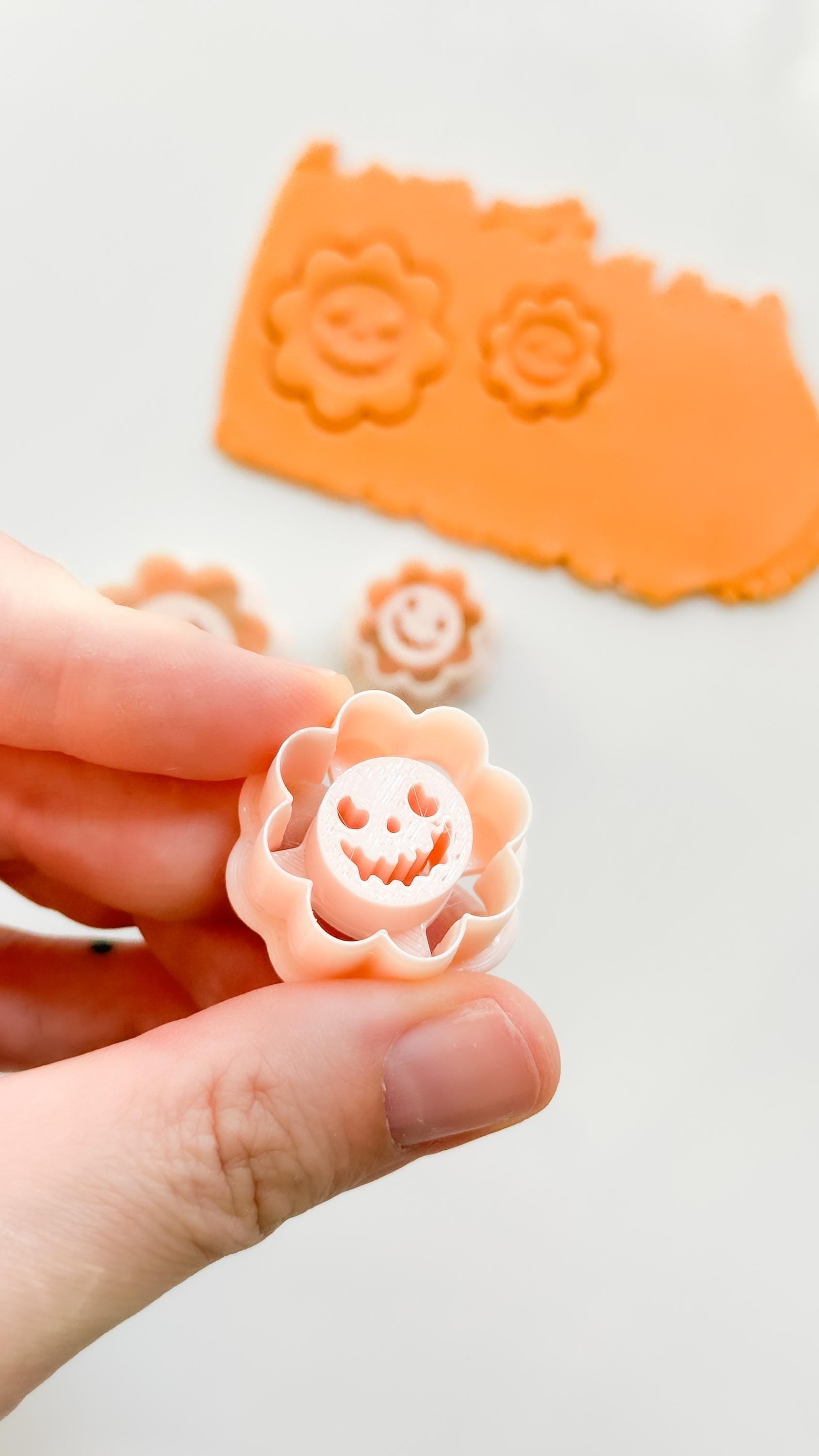 Jack-o-Daisy Cutter: Halloween Flower Shapes for Polymer Clay