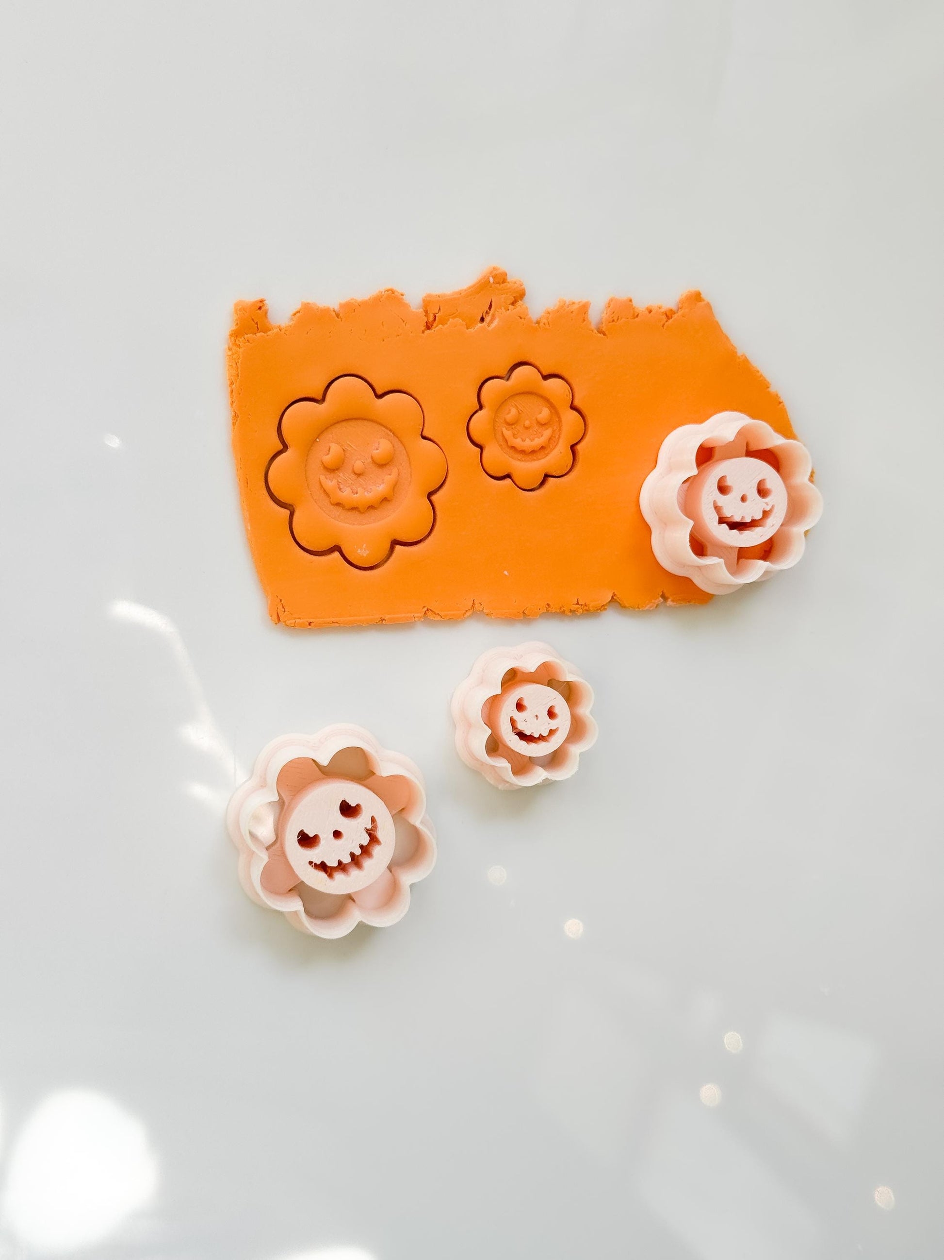 Jack-o-Daisy Cutter: Halloween Flower Shapes for Polymer Clay