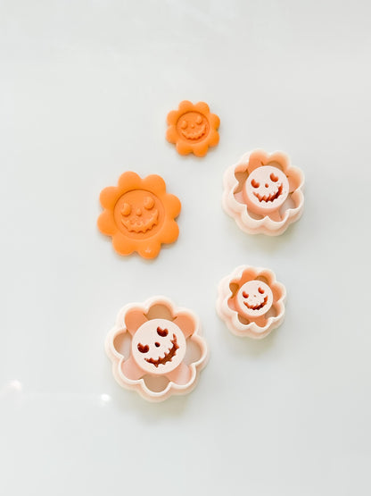Jack-o-Daisy Cutter: Halloween Flower Shapes for Polymer Clay