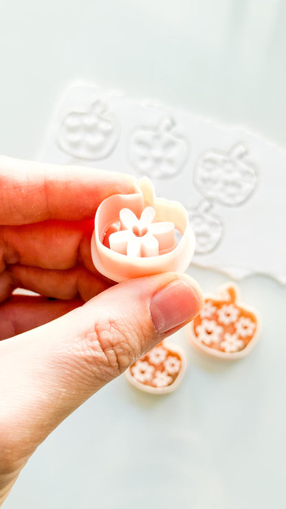 Pretty Pumpkins Cutter Set: Floral and Heart Pumpkin Shapes for Polymer Clay