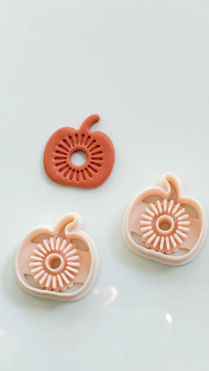 Pumpkin Blossom Cutter: Floral Pumpkin Dangle for Polymer Clay