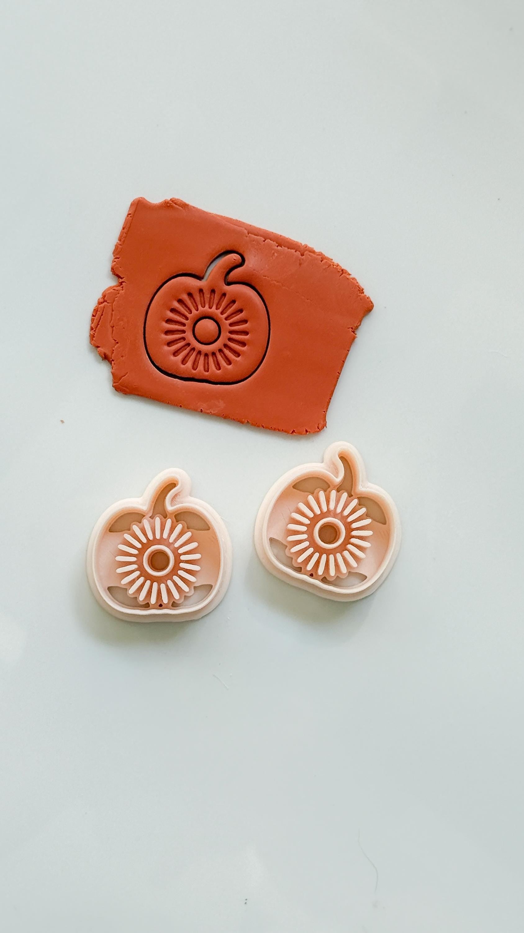 Pumpkin Blossom Cutter: Floral Pumpkin Dangle for Polymer Clay