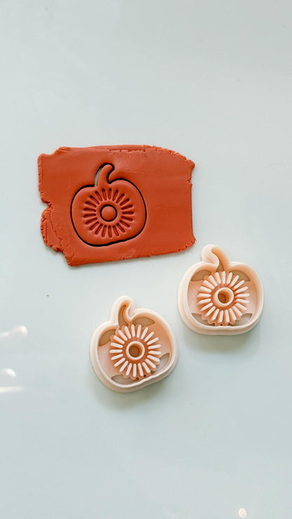 Pumpkin Blossom Cutter: Floral Pumpkin Dangle for Polymer Clay
