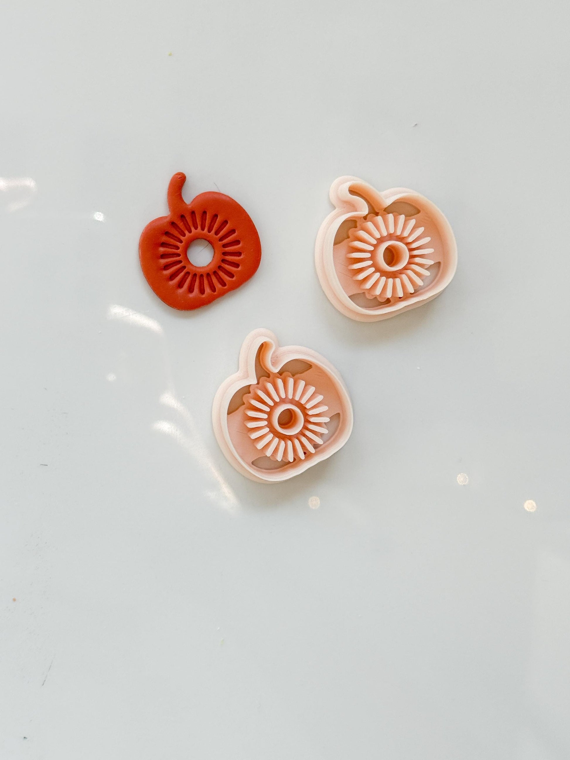 Pumpkin Blossom Cutter: Floral Pumpkin Dangle for Polymer Clay