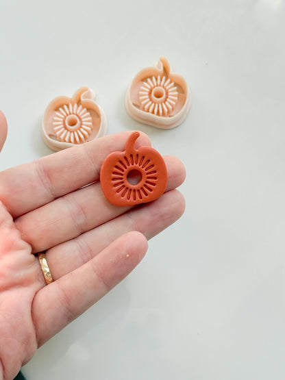 Pumpkin Blossom Cutter: Floral Pumpkin Dangle for Polymer Clay