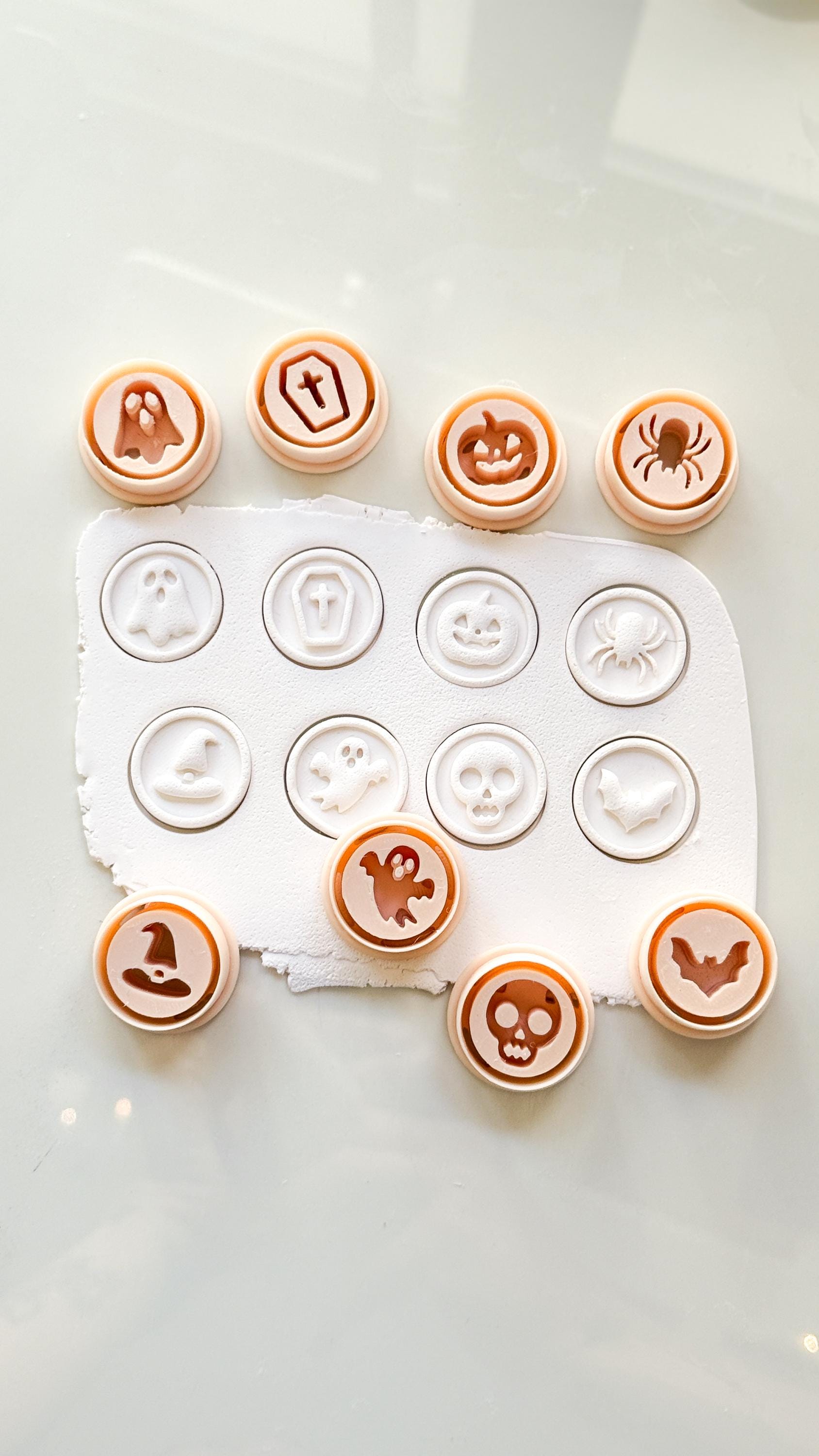 Haunted Seals Cutter Set: Halloween Icon Shapes for Polymer Clay