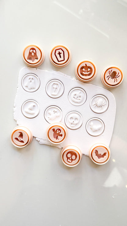 Haunted Seals Cutter Set: Halloween Icon Shapes for Polymer Clay