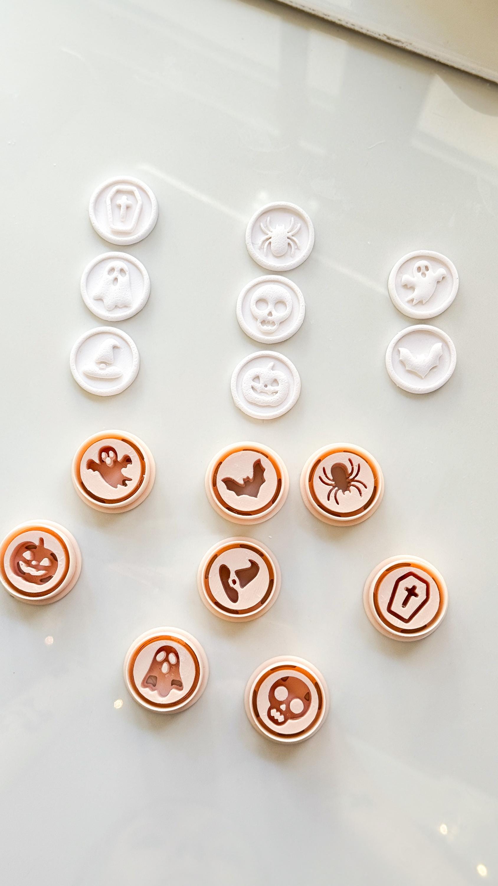 Haunted Seals Cutter Set: Halloween Icon Shapes for Polymer Clay