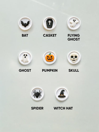Haunted Seals Cutter Set: Halloween Icon Shapes for Polymer Clay