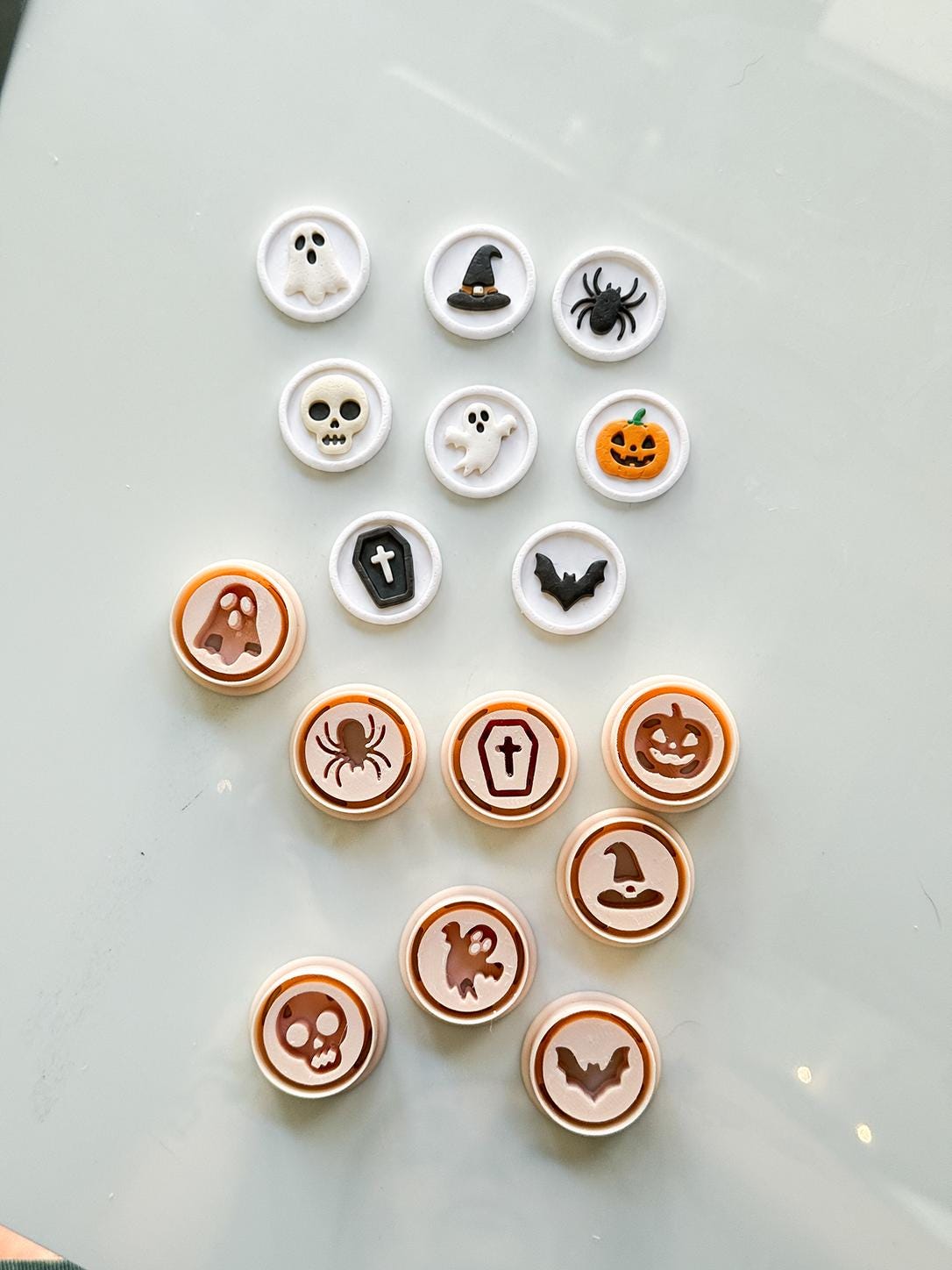 Haunted Seals Cutter Set: Halloween Icon Shapes for Polymer Clay