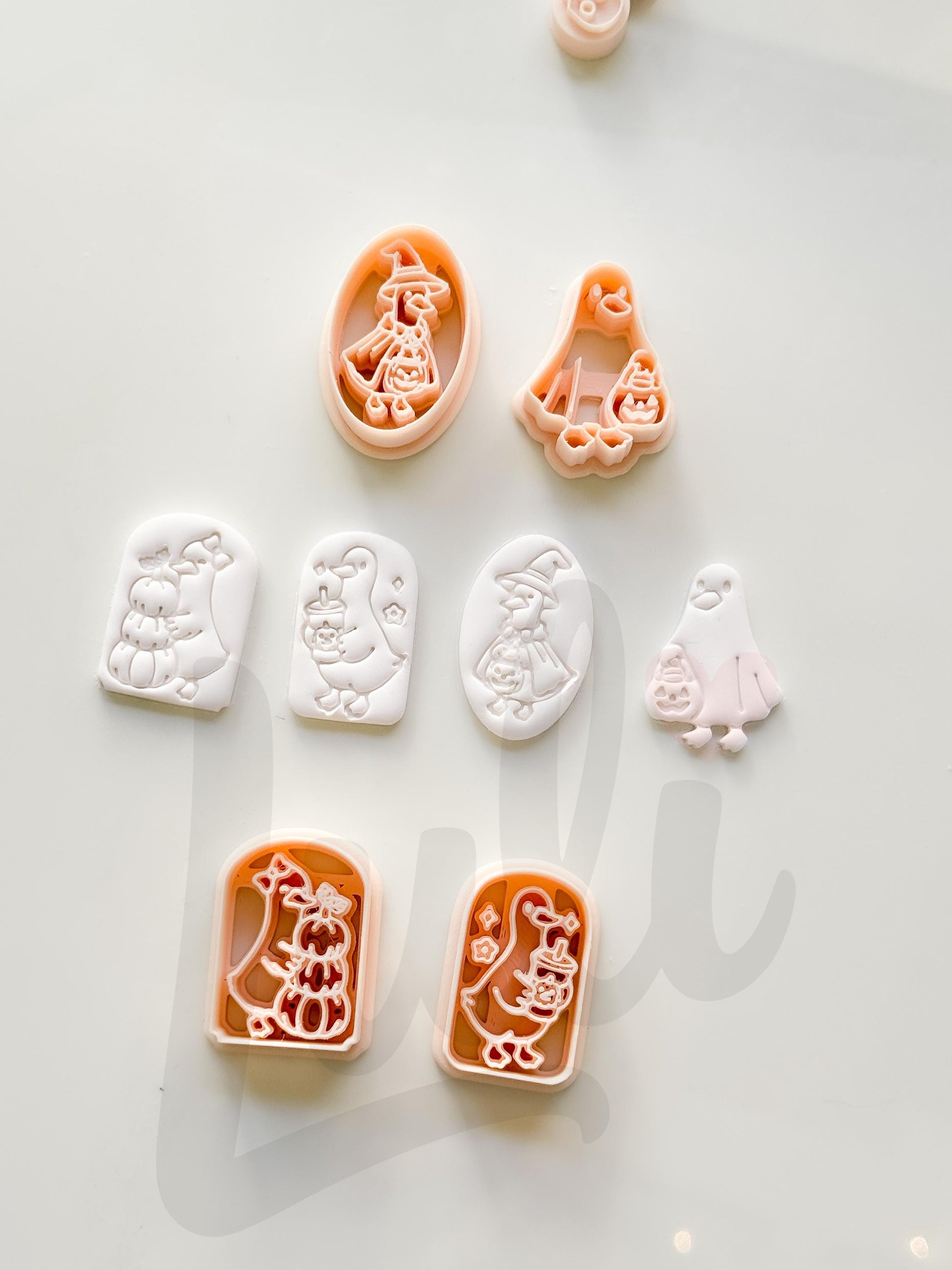 Pumpkin Duck Parade Cutter: Halloween Duck Trio for Polymer Clay