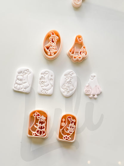 Pumpkin Duck Parade Cutter: Halloween Duck Trio for Polymer Clay