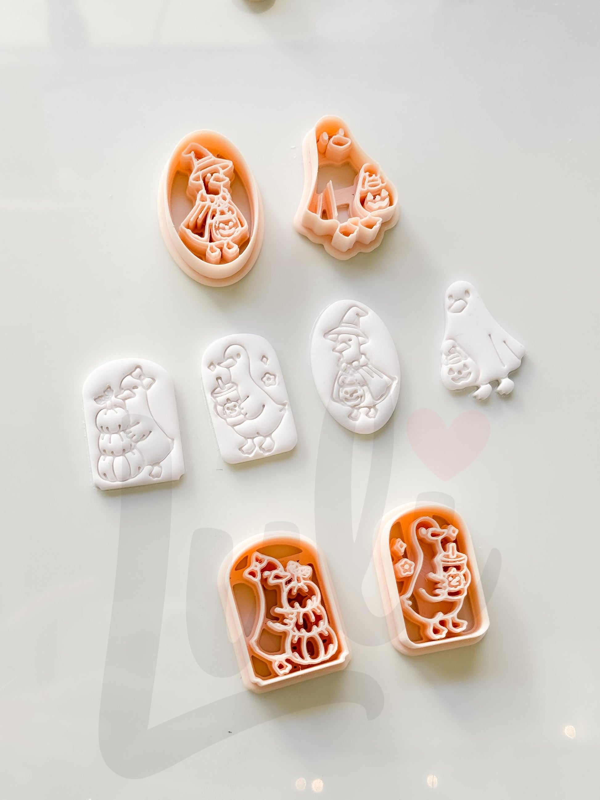 Pumpkin Duck Parade Cutter: Halloween Duck Trio for Polymer Clay