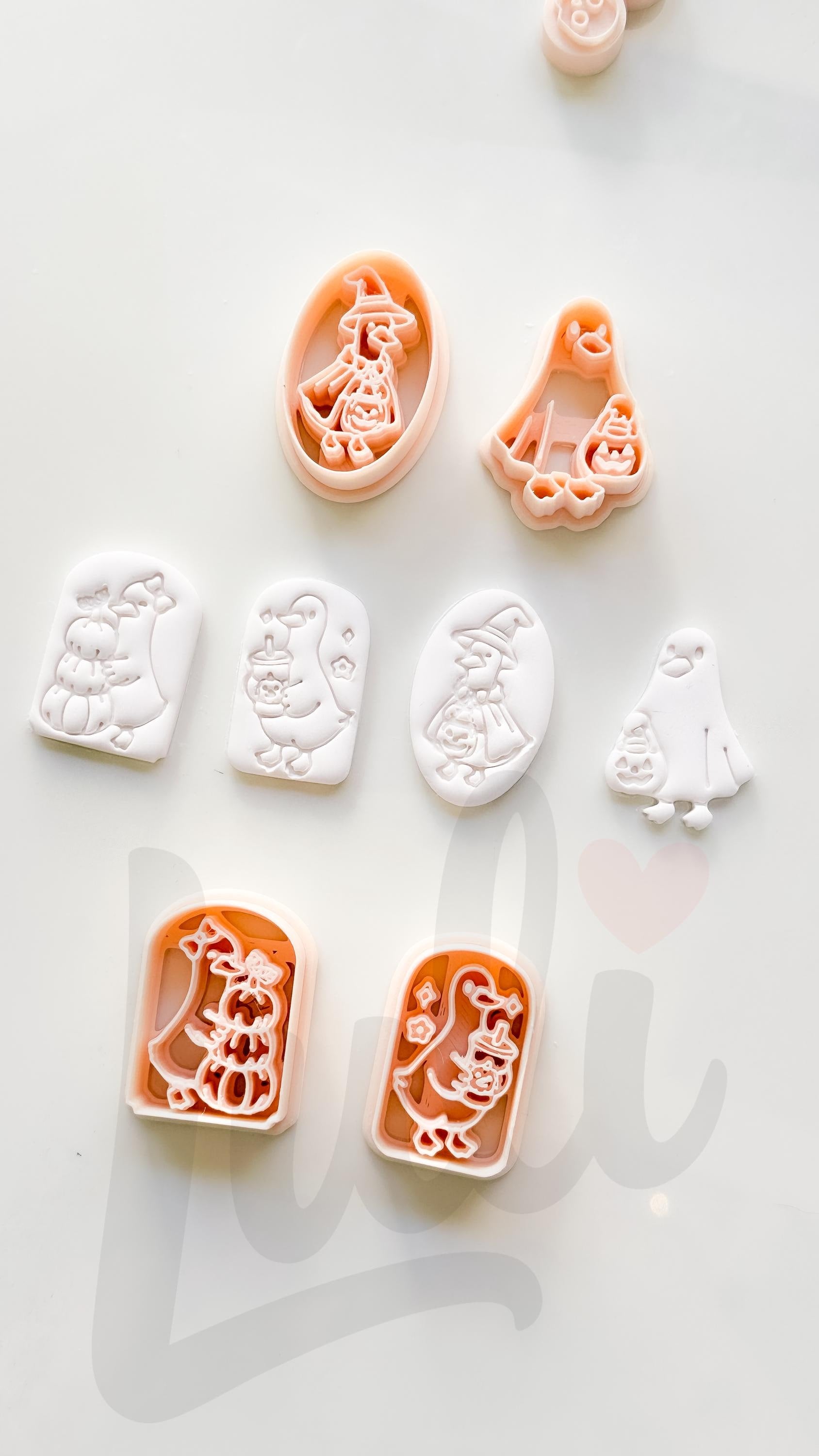 Pumpkin Duck Parade Cutter: Halloween Duck Trio for Polymer Clay