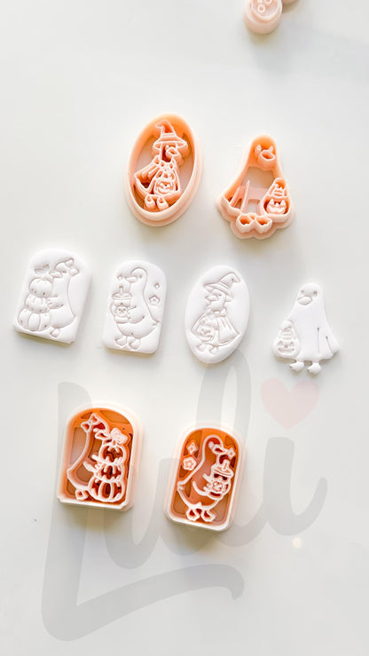 Pumpkin Duck Parade Cutter: Halloween Duck Trio for Polymer Clay