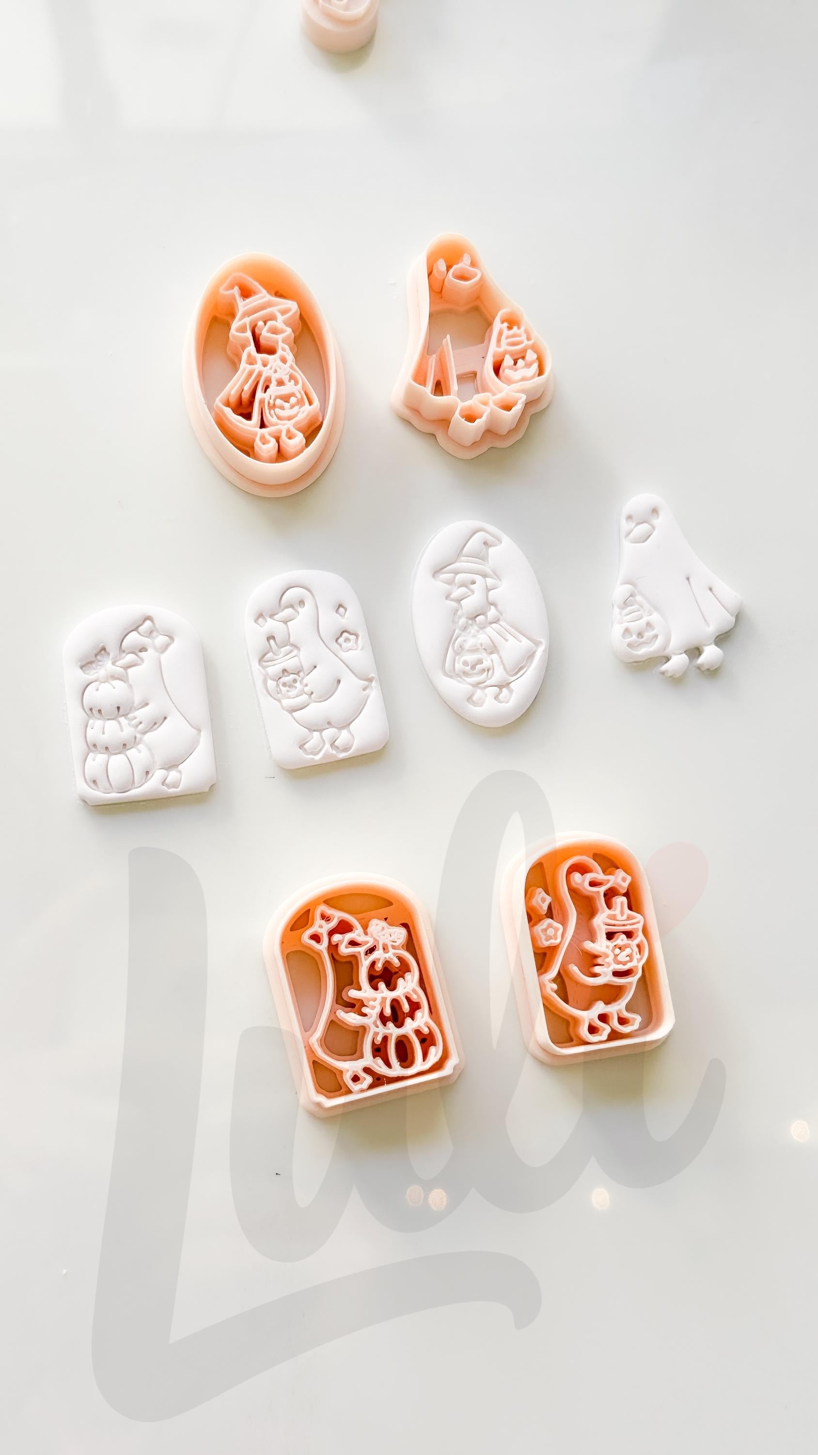 Pumpkin Duck Parade Cutter: Halloween Duck Trio for Polymer Clay