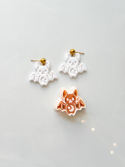 Cute Bat Cutter: Kawaii Moon Halloween Shape for Polymer Clay