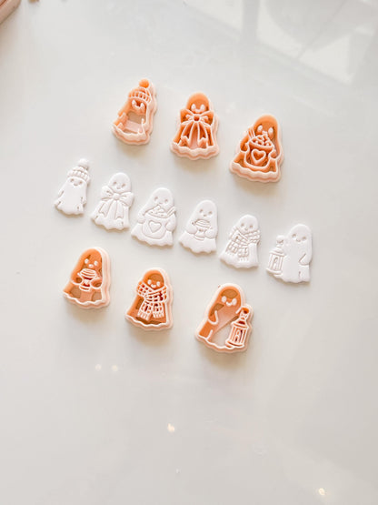 Boo Set Cutter: Cozy Halloween Ghost Collection for Polymer Clay
